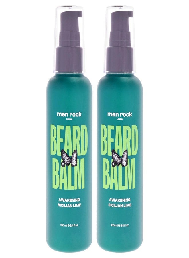 Men Rock Awakening Beard Balm - Sicilian Lime by Men Rock for Men - 3.4 oz Balm - Pack of 2 - Image 1